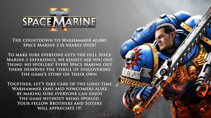 《战锤40K：星际战士2》官方提醒：切勿泄露剧情