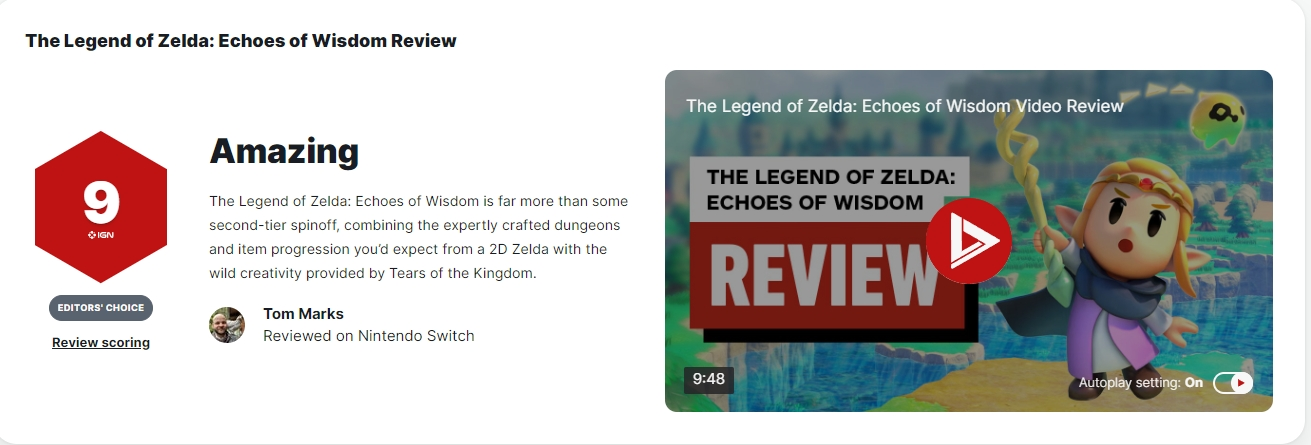 塞尔达传说智慧的再现媒体评分公开_MC均分86