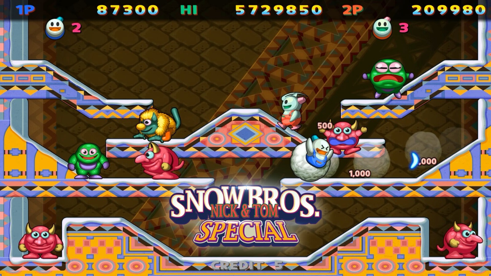 《雪人兄弟特别：周年纪念版》Steam页面 经典街机平台动作游戏