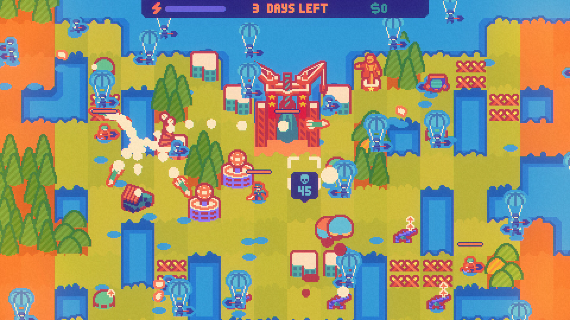 《绝对火箭防卫主义》登录Steam平台 黑色幽默建造策略游戏