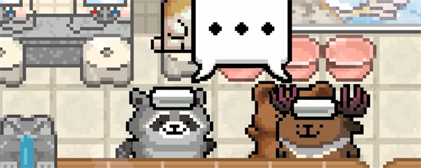 线条小狗动物温泉怎么全屏